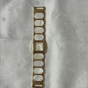 Elegant Gold and White Women's Watch